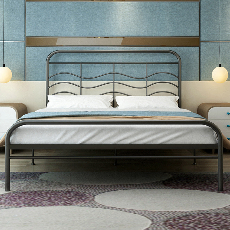 Modern and Contemporary Metal Open-Frame Headboard Princess Bed