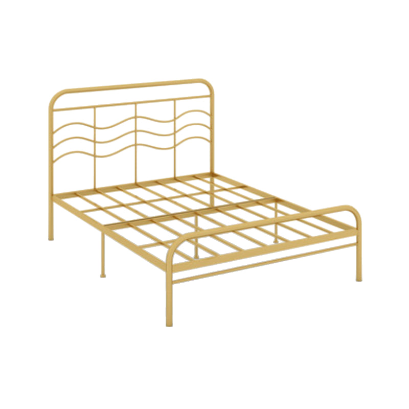 Modern and Contemporary Metal Open-Frame Headboard Princess Bed