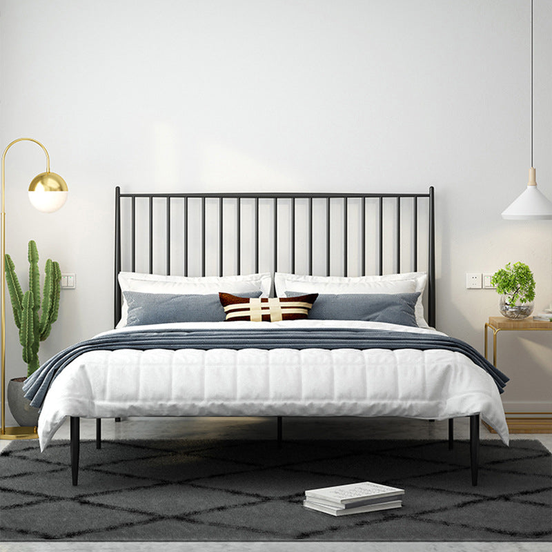 Modern and Contemporary Metal Slat Headboard No Theme Mattress Bed