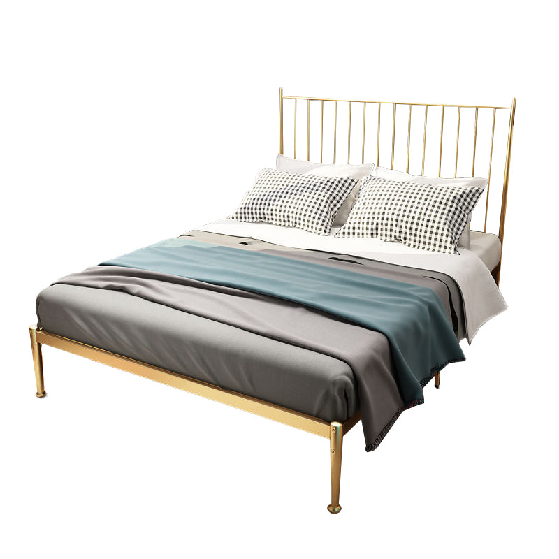 Modern and Contemporary Metal Slat Headboard No Theme Mattress Bed