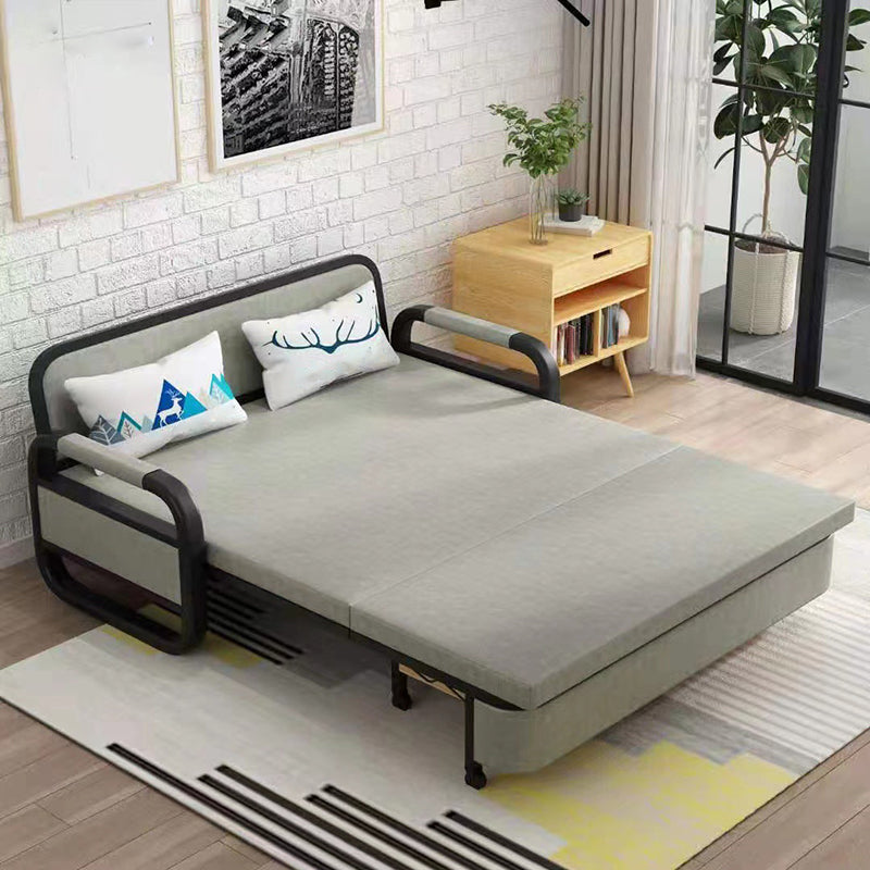 Scandinavian No Theme Metal Fabric Mattress Upholstered Storage Bed