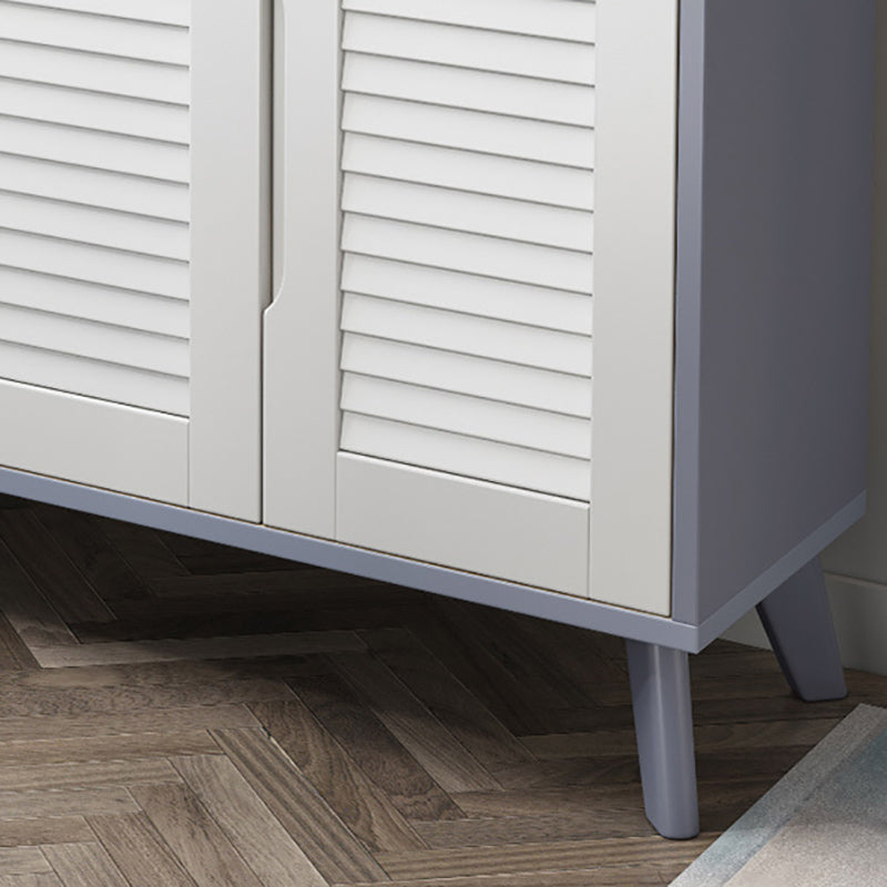 39.37" Tall Gold/Gray Accent Cabinet Rubberwood Cabinet with Drawers