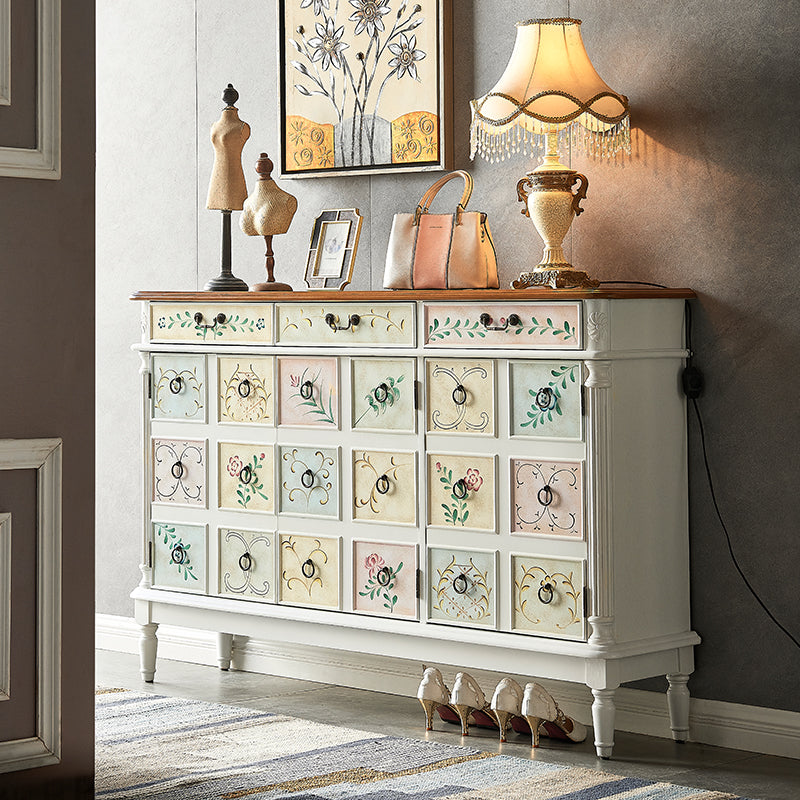 Industrial Painted Accent Cabinet Two/Three Drawers Wood Chest