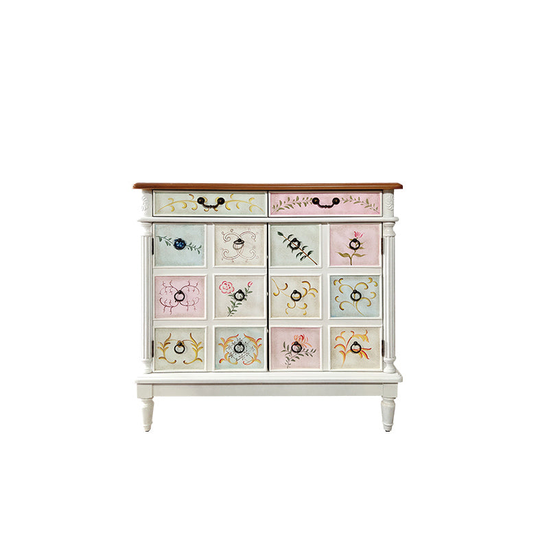 Industrial Painted Accent Cabinet Two/Three Drawers Wood Chest