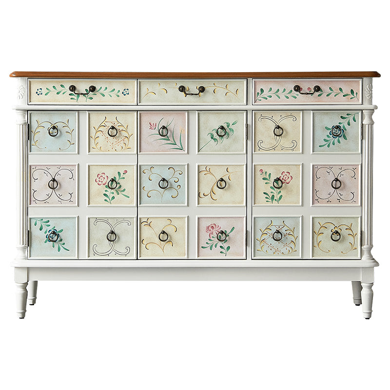 Industrial Painted Accent Cabinet Two/Three Drawers Wood Chest