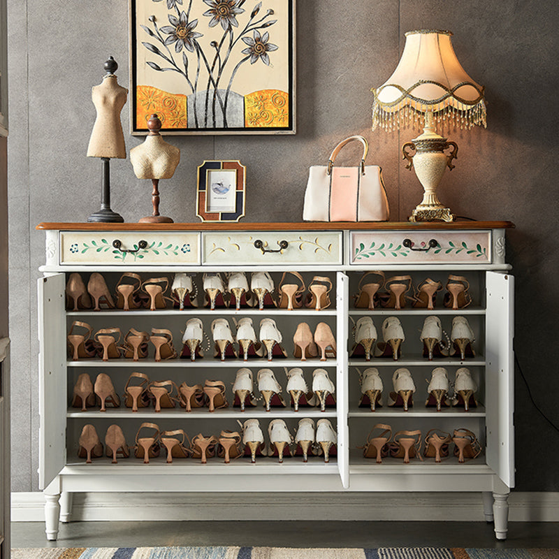 Industrial Painted Accent Cabinet Two/Three Drawers Wood Chest