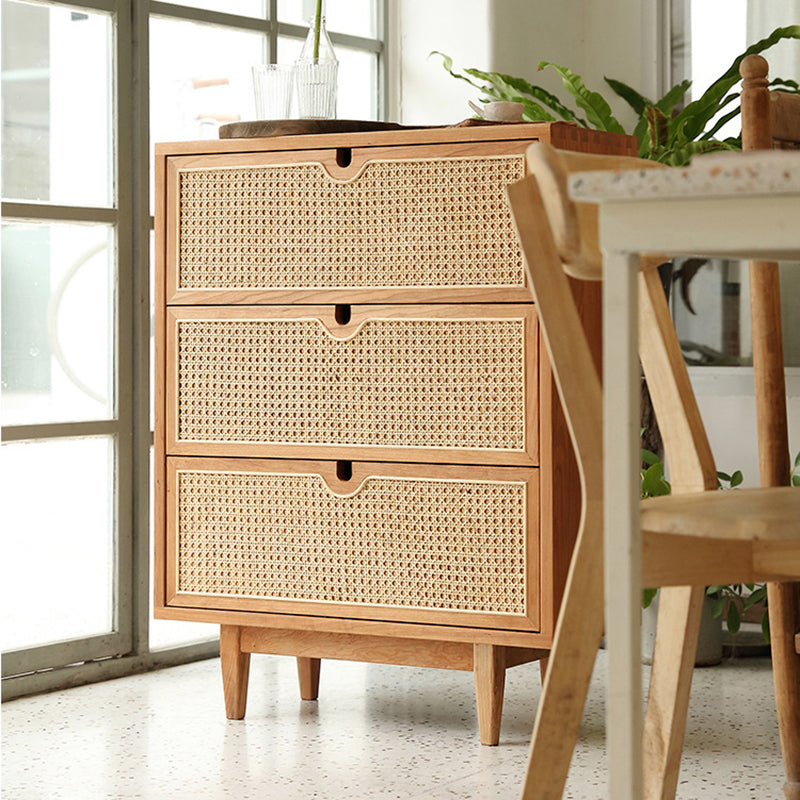Contemporary Chest Solid Wood Cutouts with Drawer Rectangle Accent Chest