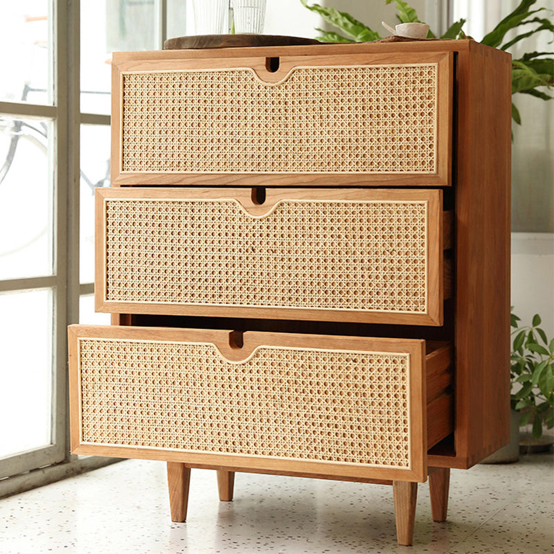 Contemporary Chest Solid Wood Cutouts with Drawer Rectangle Accent Chest