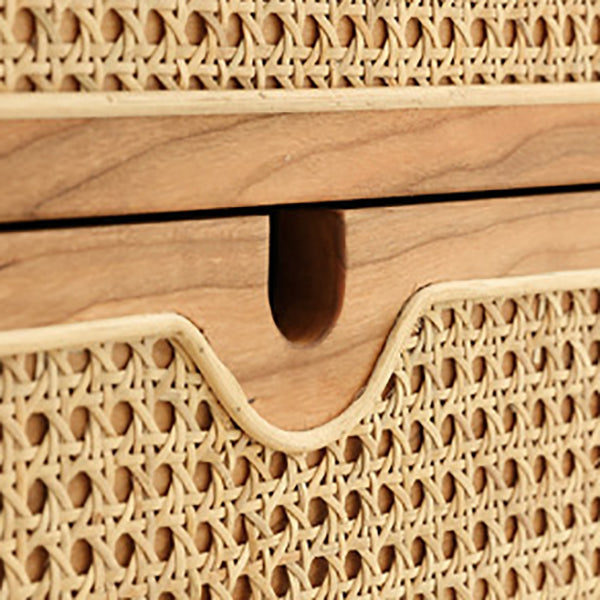 Contemporary Chest Solid Wood Cutouts with Drawer Rectangle Accent Chest