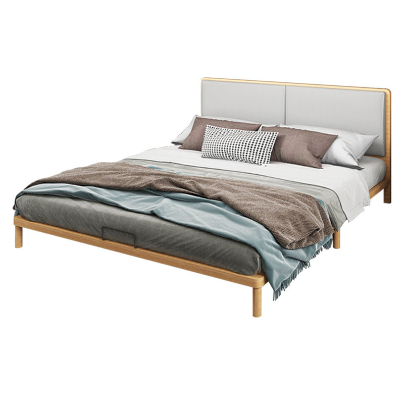 Upholstered High Metal Bed Frame Minimalist Wire-Grid Panel Bed