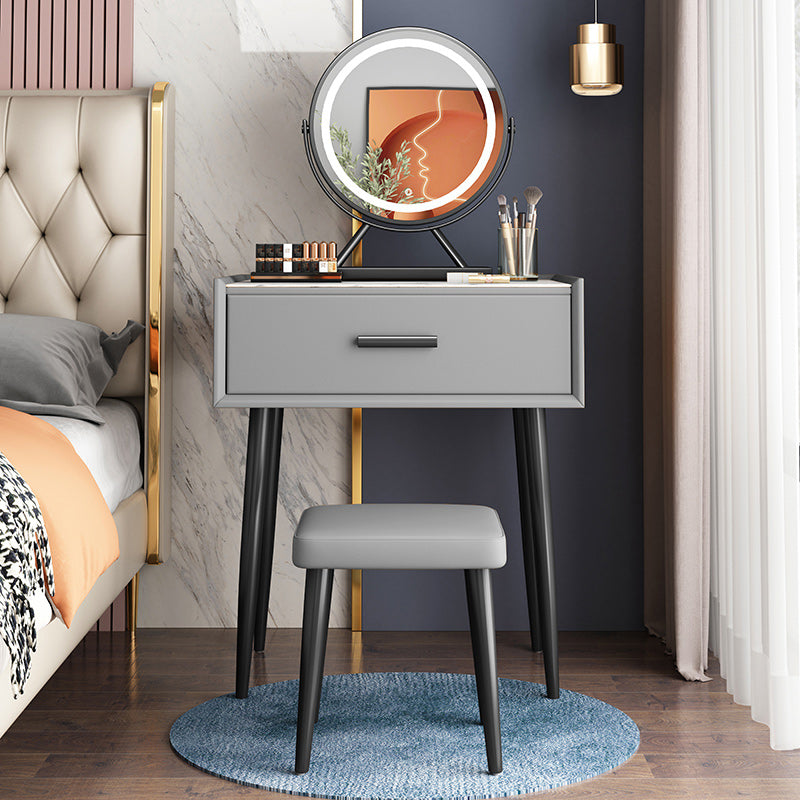 Glam Style 18.5 " Height 1- Drawer Slate Top Table Makeup Vanity