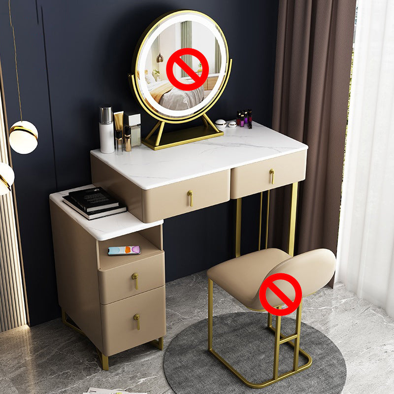Bedroom Make-up Vanity 33.46" L Glam Dressing Table with 4 Drawers
