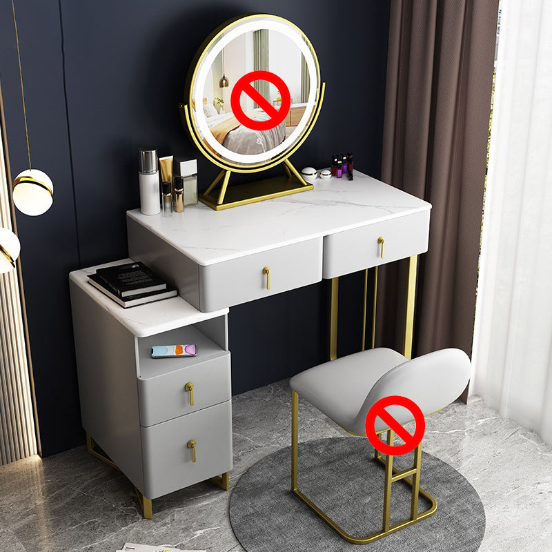 Bedroom Make-up Vanity 33.46" L Glam Dressing Table with 4 Drawers