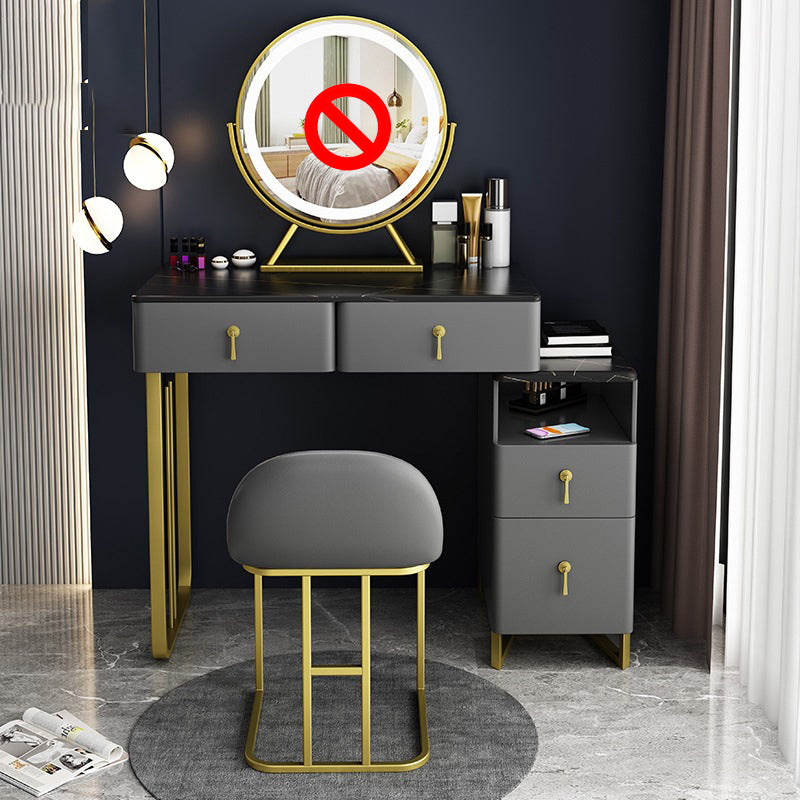 Bedroom Make-up Vanity 33.46" L Glam Dressing Table with 4 Drawers