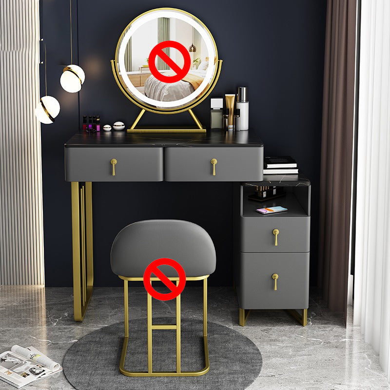 Bedroom Make-up Vanity 33.46" L Glam Dressing Table with 4 Drawers