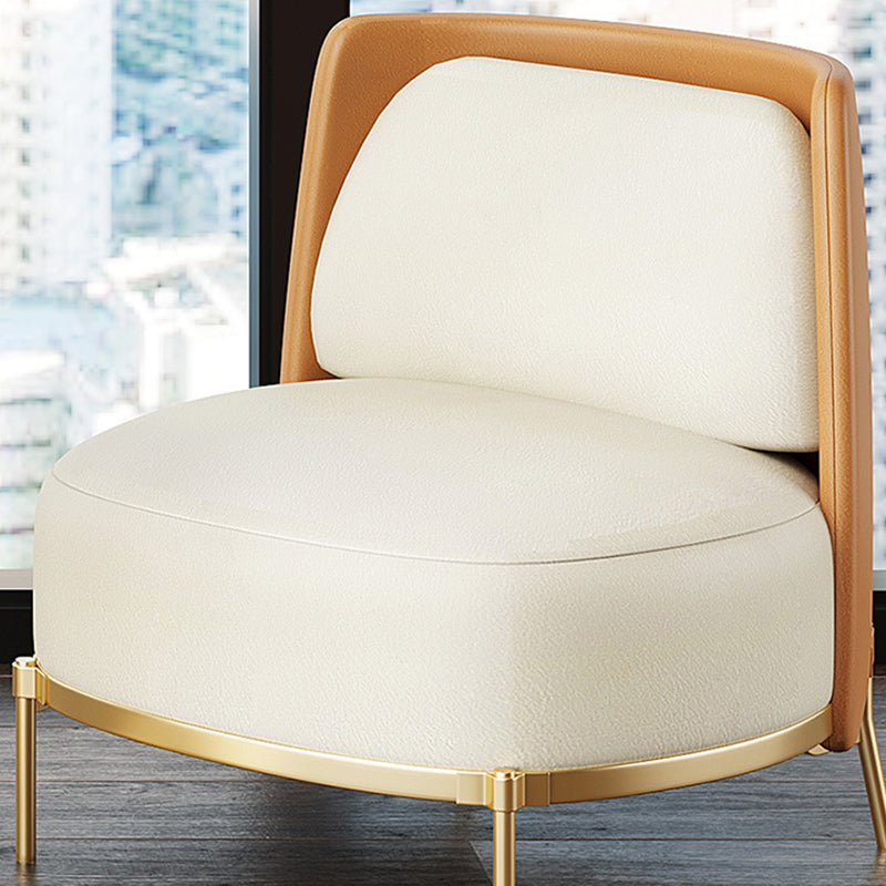Modern Single Cushion Seat Sofa Sewn Pillow Back Leather Sofa