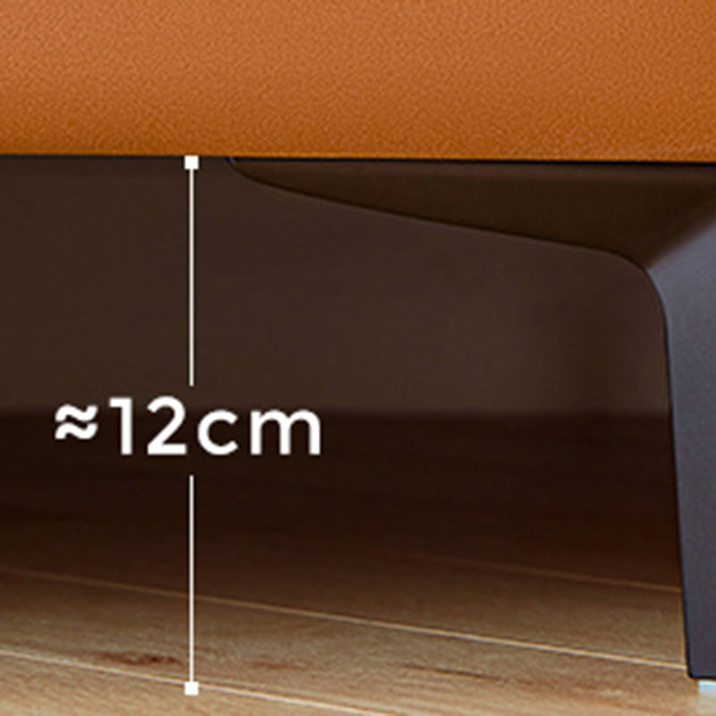 Cushions Flared Arm Seating Contemporary Sofa Faux Leather Stain Resistant