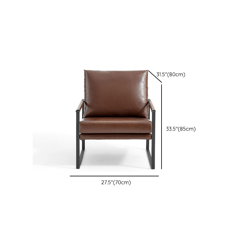Cushions Flared Arm Seating Contemporary Sofa Faux Leather Stain Resistant