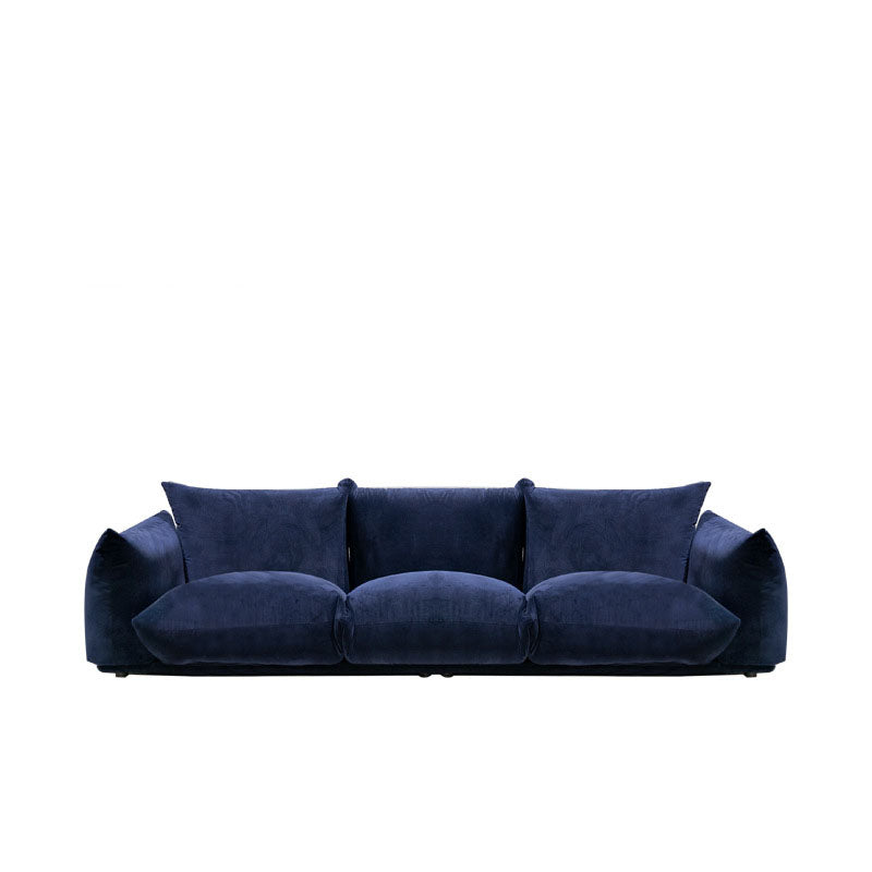 Modern Standard Blue Sofa Cushions Pillow Top Arm Settee for Living Room