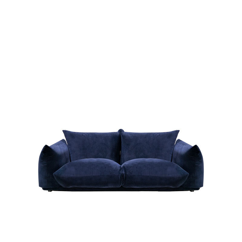 Modern Standard Blue Sofa Cushions Pillow Top Arm Settee for Living Room