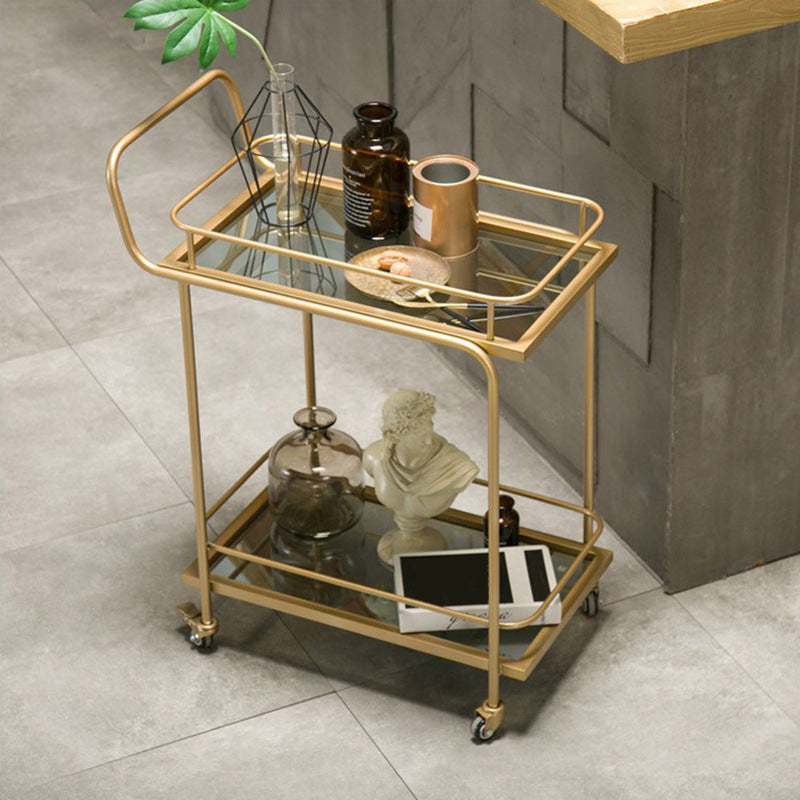 Open Storage Prep Table 27.2"L Modern Home Prep Table with Casters