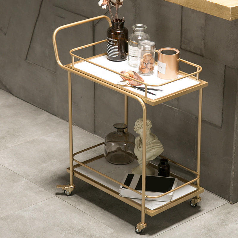 Open Storage Prep Table 27.2"L Modern Home Prep Table with Casters