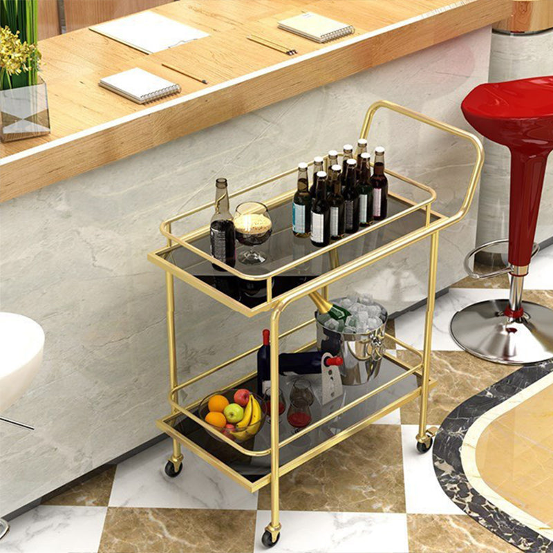 Open Storage Prep Table 27.2"L Modern Home Prep Table with Casters