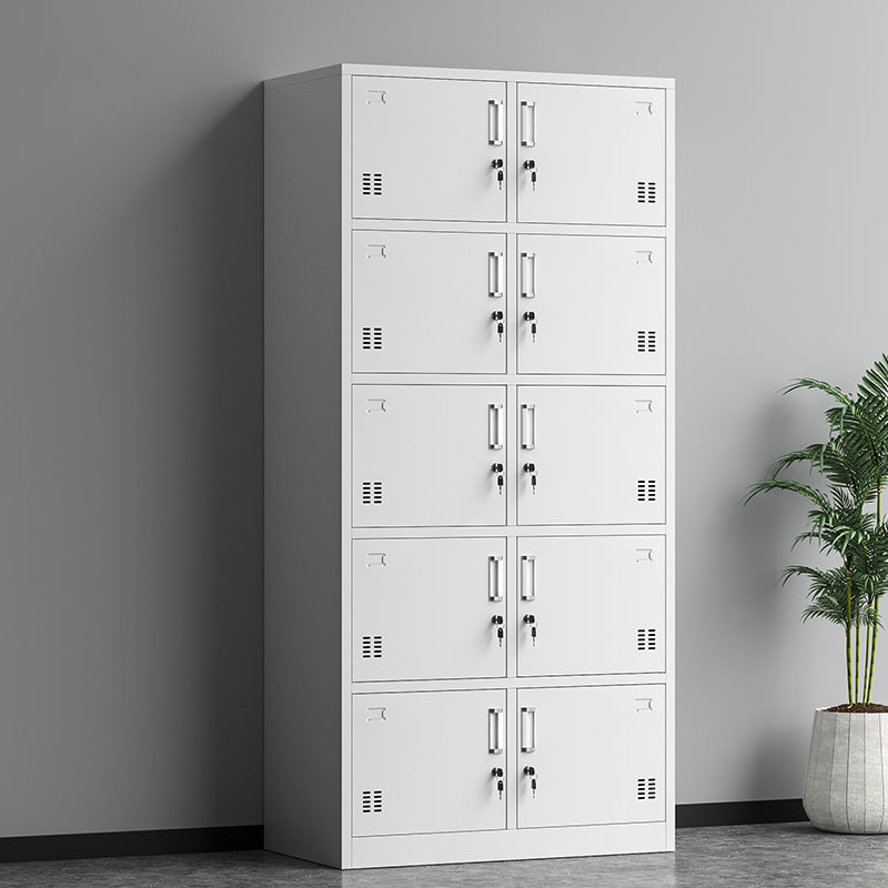 Gray Steel Cabinet Metal Modern Hinged Door Storage Cabinet for Bathroom