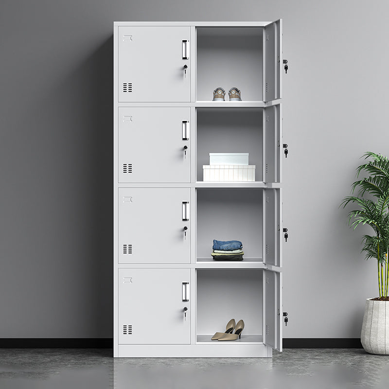 Gray Steel Cabinet Metal Modern Hinged Door Storage Cabinet for Bathroom