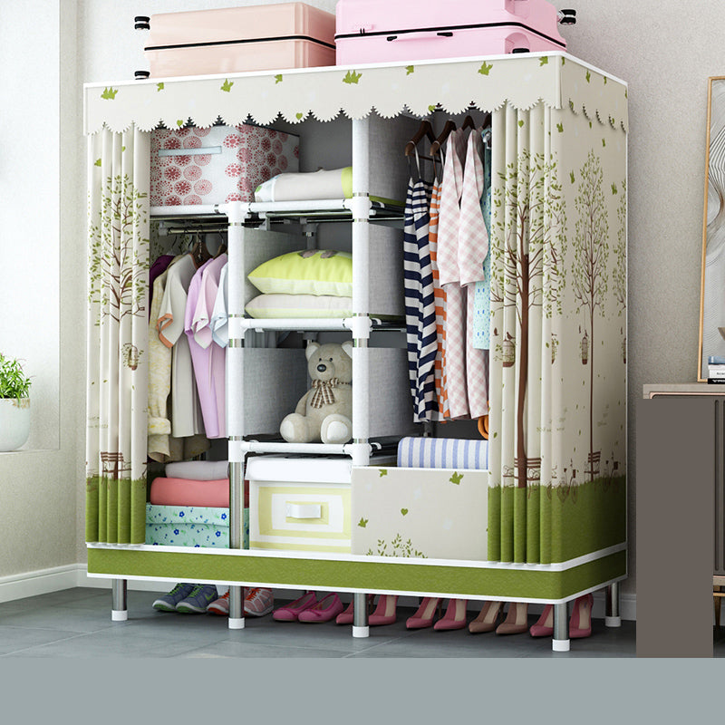 Steel Wardrobe Closet with Legs Modern Wardrobe Cabinet for Home