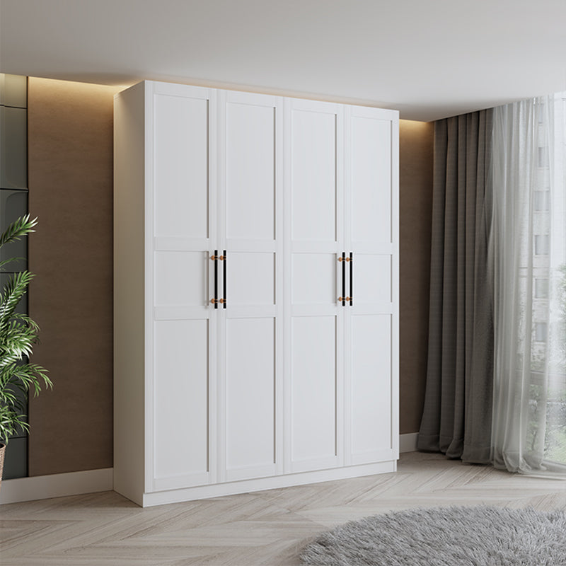 Engineered Wood Wardrobe Armoire Modern White Wardrobe Cabinet