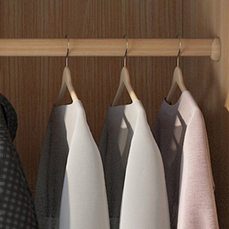 Wooden Wardrobe Armoire with Drawer Modern Wardrobe Closet - 63"L x 23.6"W x 82.9"H