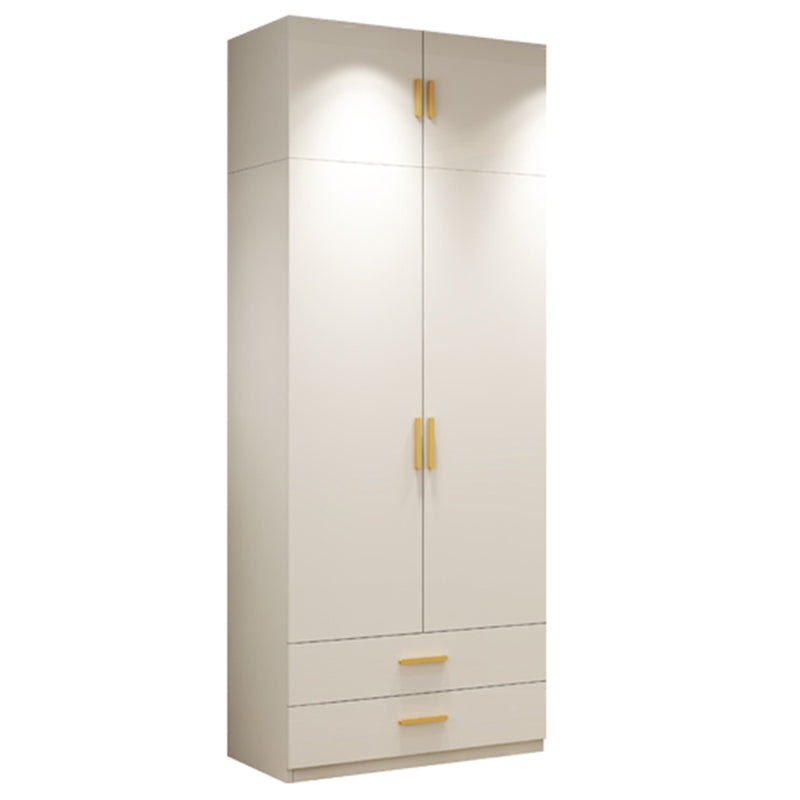 Modern Wardrobe Closet with Garment Rod Wooden Wardrobe Armoire