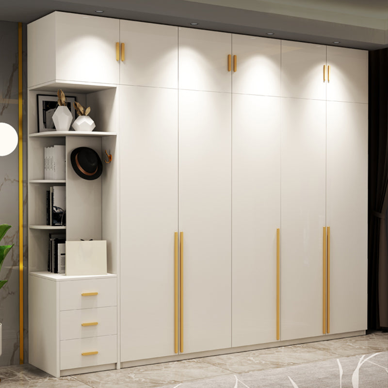 Modern Wardrobe Closet with Garment Rod Wooden Wardrobe Armoire