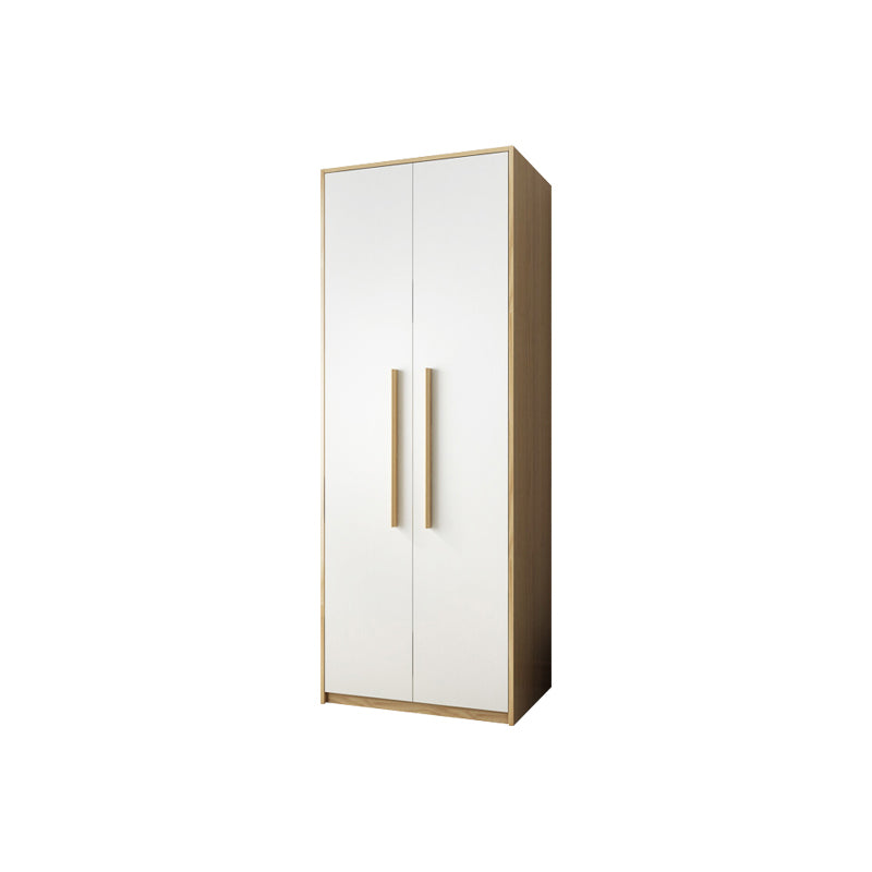 Hinged Wardrobe Armoire with Garment Rod Modern Wardrobe Cabinet