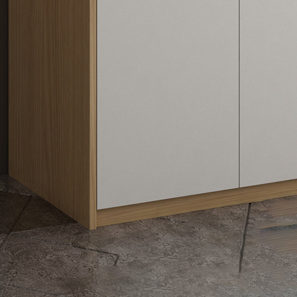 Hinged Wardrobe Armoire with Garment Rod Modern Wardrobe Cabinet