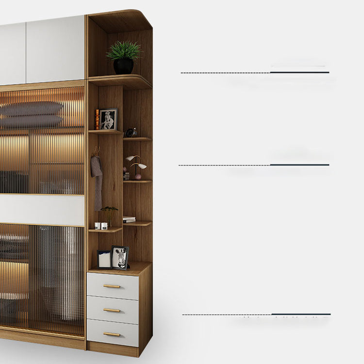 Engineered Wood Wardrobe Cabinet Contemporary Wardrobe Armoire