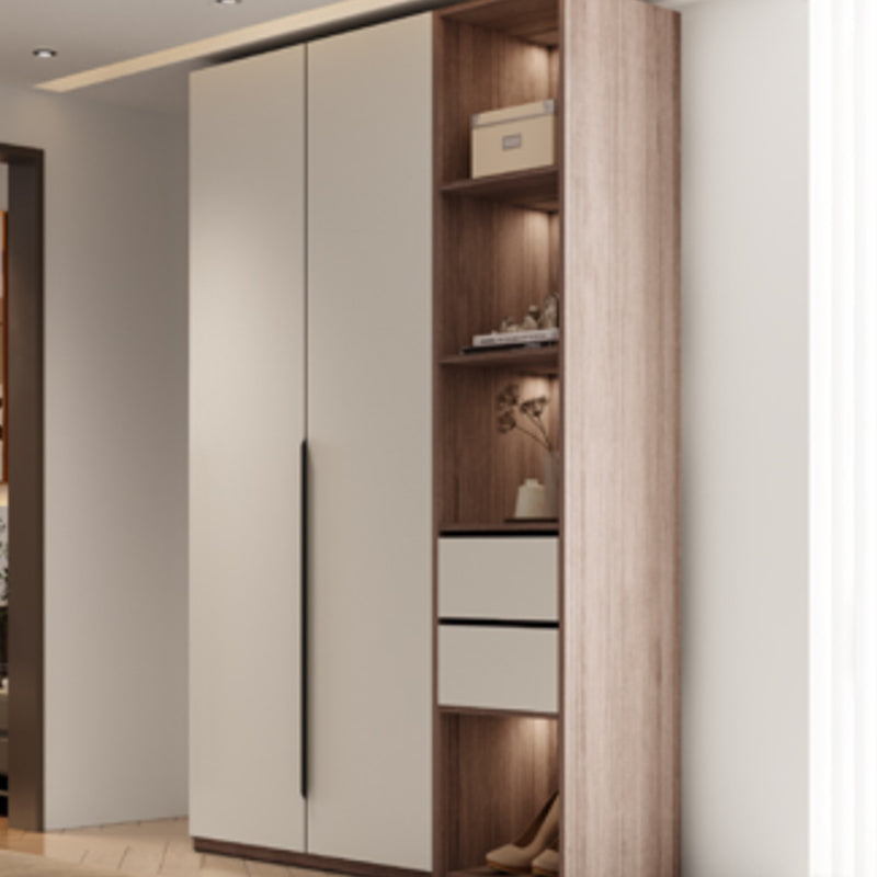 Hinged Wardrobe Cabinet Engineered Wood Wardrobe Armoire for Bedroom