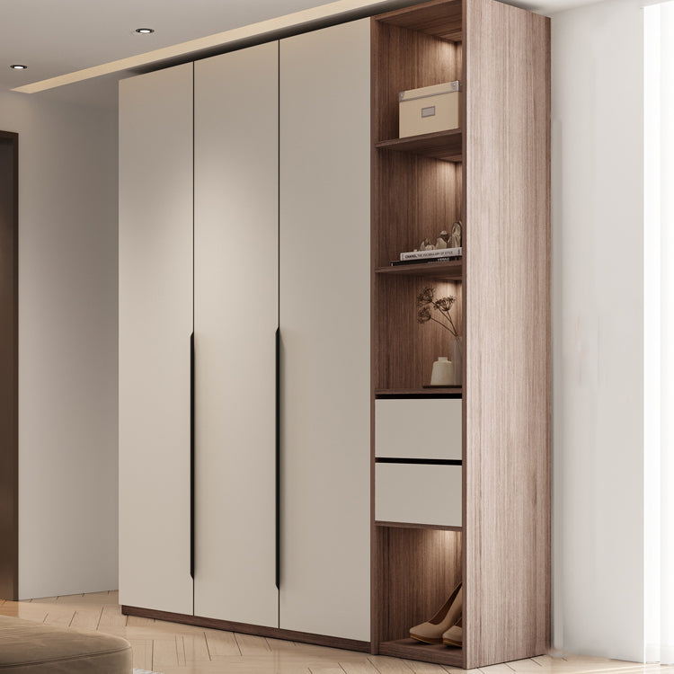 Hinged Wardrobe Cabinet Engineered Wood Wardrobe Armoire for Bedroom