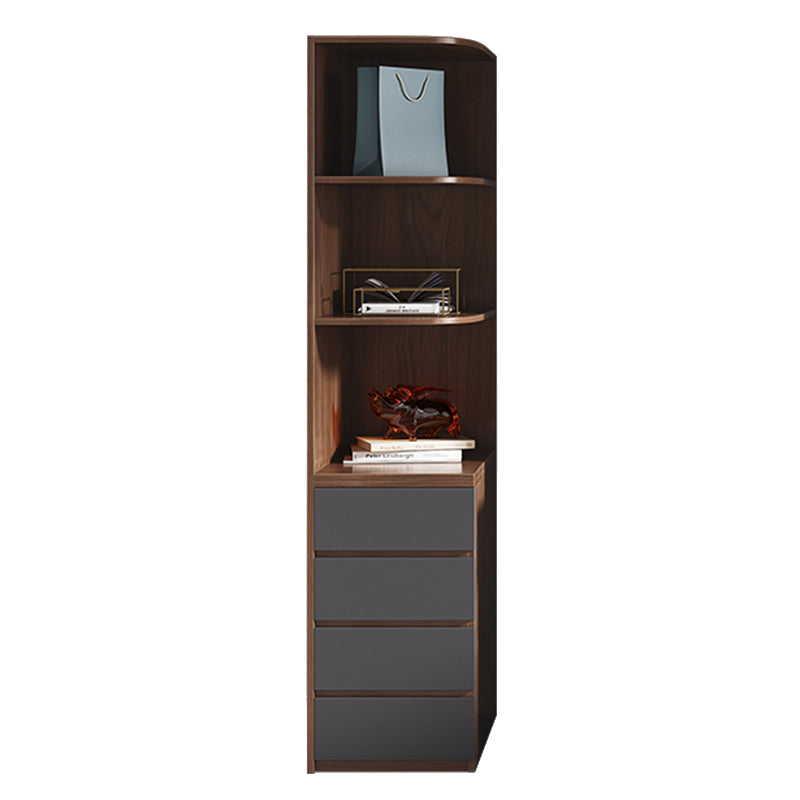 Wooden Wardrobe Armoire with Drawer Modern Hinged Wardrobe Closet