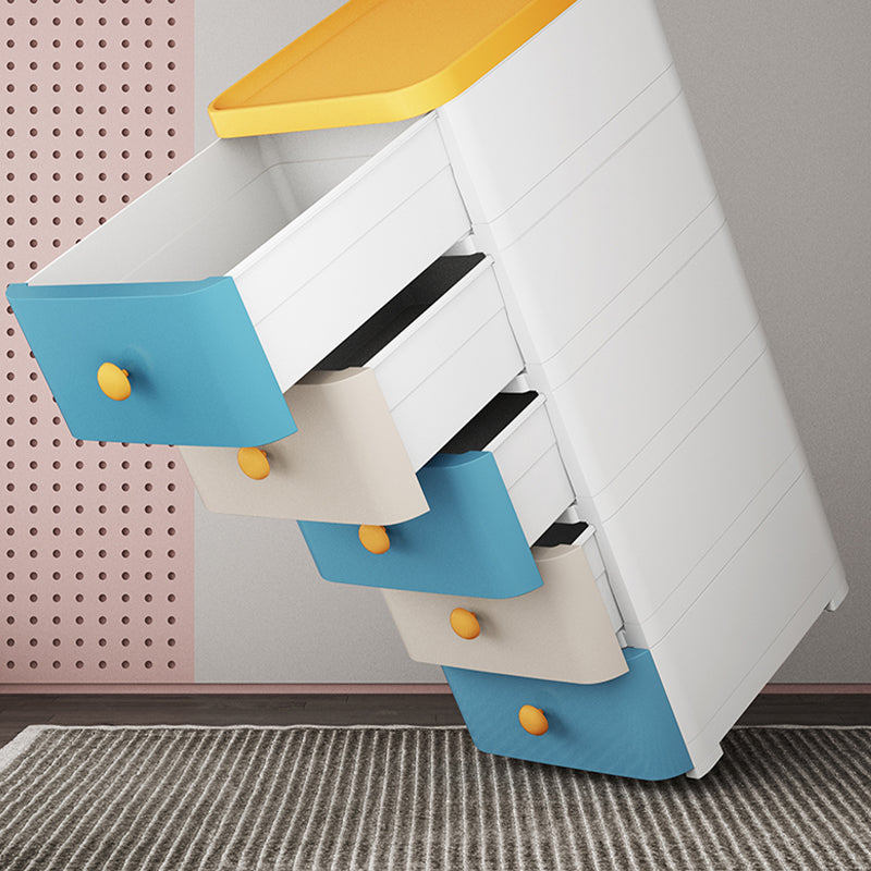 5-Drawer Wardrobe Armoire with Legs Modern Plastic Storage Cabinet