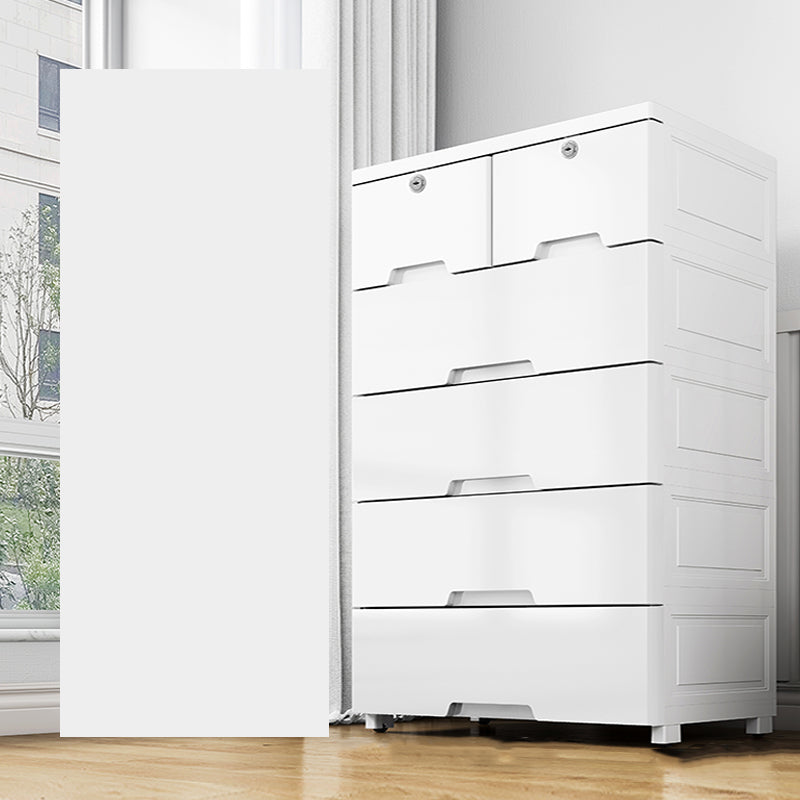 White Plastic Storage Cabinet with Legs Contemporary Wardrobe Armoire