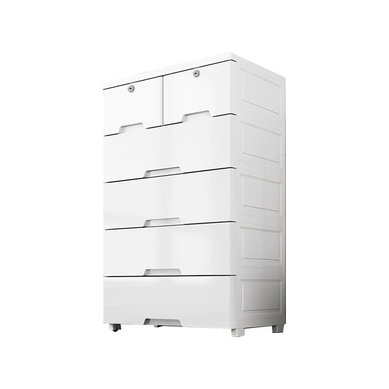 White Plastic Storage Cabinet with Legs Contemporary Wardrobe Armoire