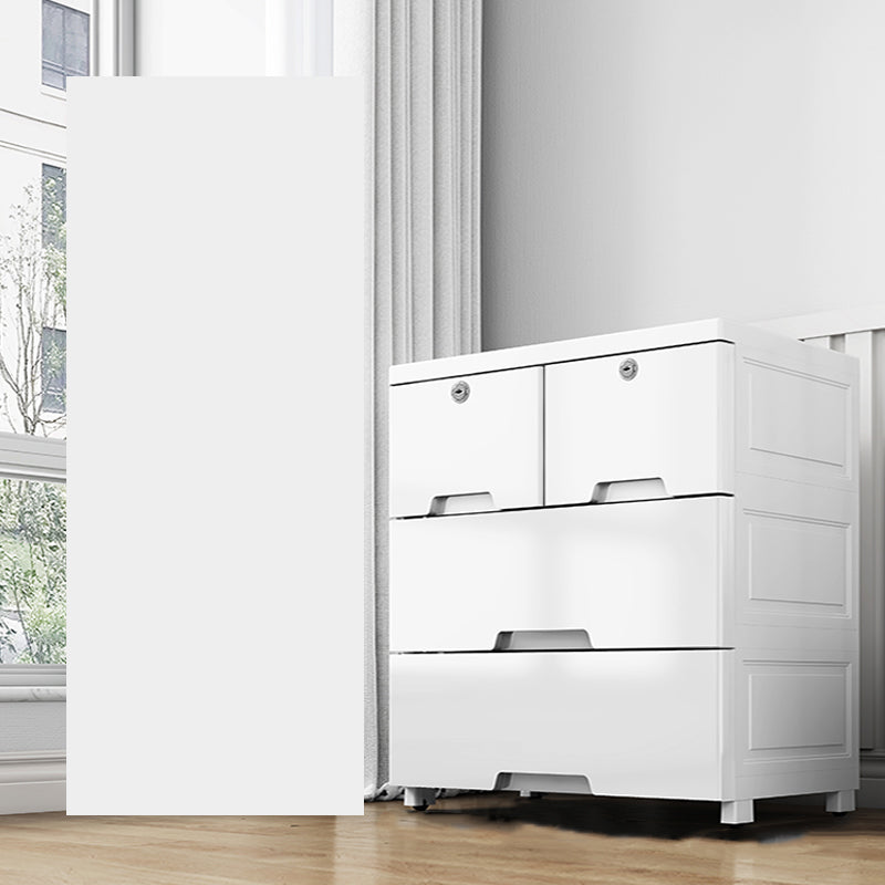 White Plastic Storage Cabinet with Legs Contemporary Wardrobe Armoire
