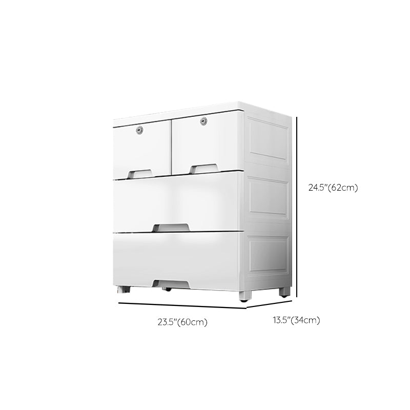 White Plastic Storage Cabinet with Legs Contemporary Wardrobe Armoire