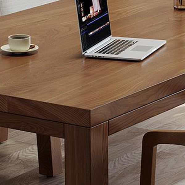 Modern Solid Wood Dining Table 4 Legs Dining Table for Dining Room