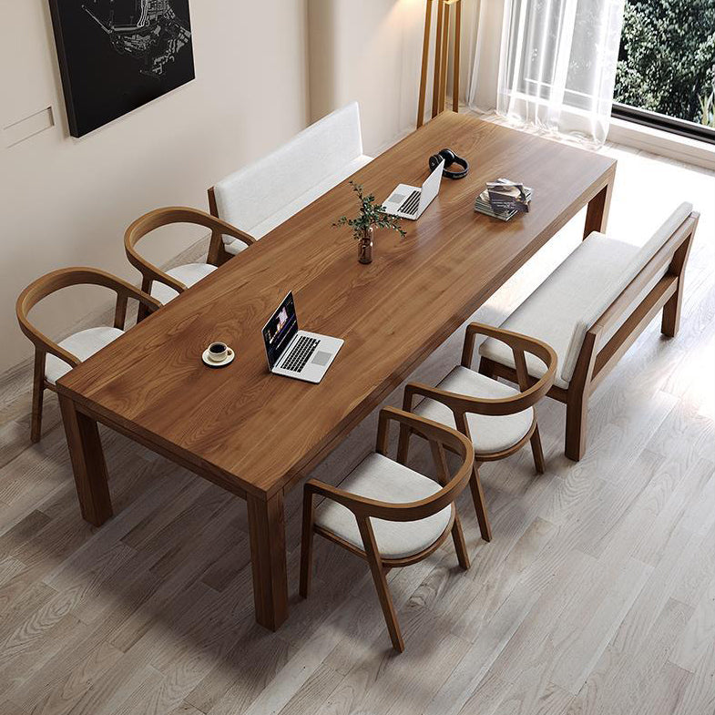 Modern Solid Wood Dining Table 4 Legs Dining Table for Dining Room