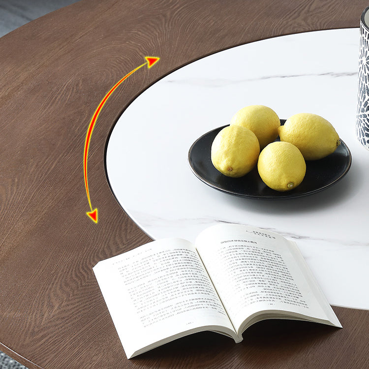 Modern Dining Set 1/4/5/7 Pcs Round Solid Wood Dining Table and Chairs