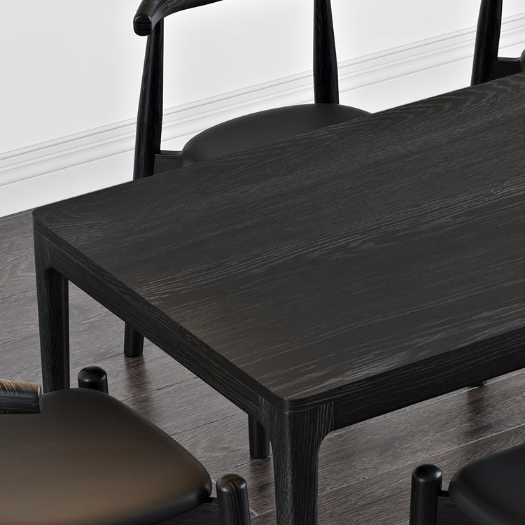 Modern Dining Set 1/4/5/6/7 Pcs Ash Solid Wood Dining Table and Chairs