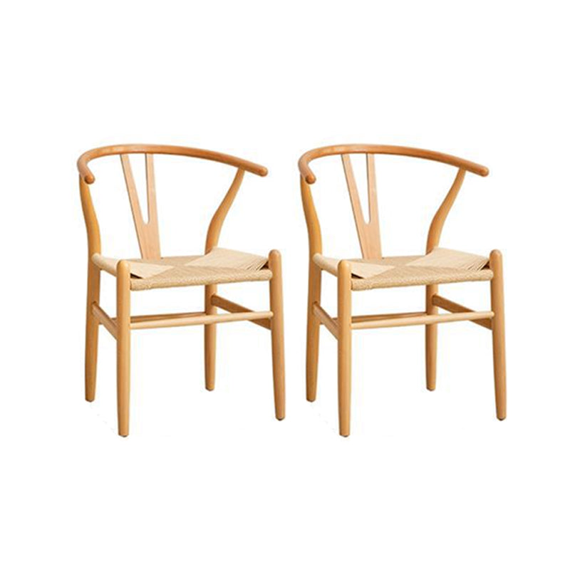 Modern 1/2/5 Pieces Dining Set Solid Wood Rectangle Dining Table Set in Natural